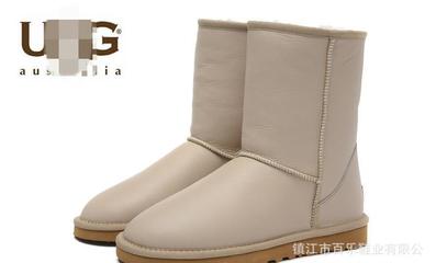 工廠批發 U*G 1005842 2014新款金屬米白皮毛一圖片_高清圖_細節圖-百樂鞋業 -